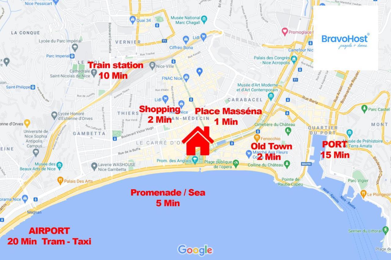 Gioffredo Massena 4 Pers Ac Wi-Fi Daire Nice Dış mekan fotoğraf
